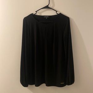 Ellen Tracy black long sleeve shirt blouse